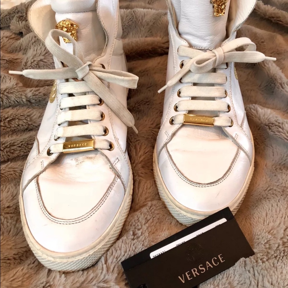 Authentic VERSACE LEATHER HIGH-TOP MEDUSA